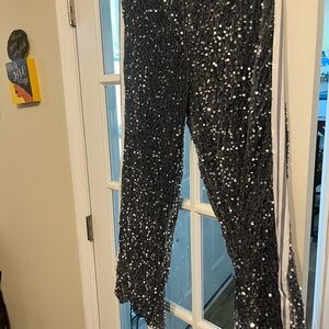 Sequin Black Pants